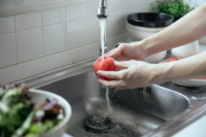 washing fruit